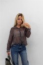 camicia leggermente trasparente trace